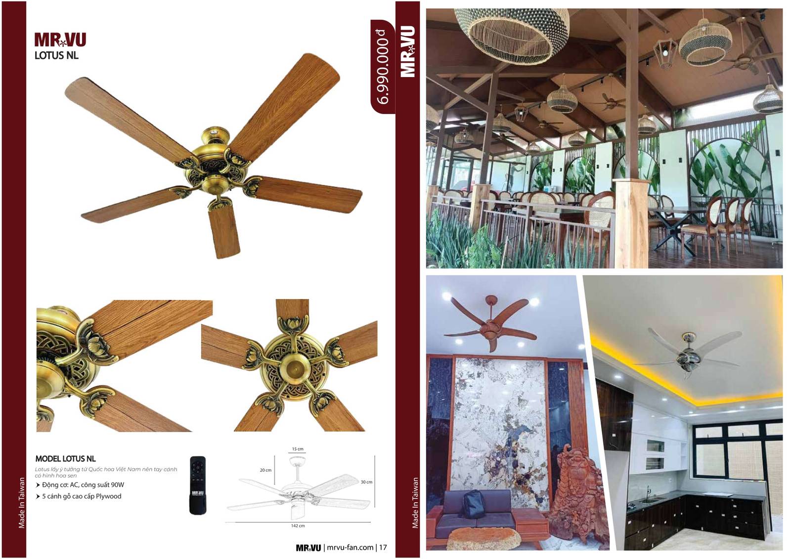 Bảng giá và Catalogue Quạt trần Mr Vũ mới nhất 2024 /Page 